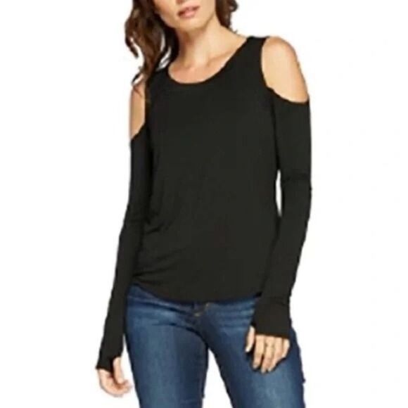 Feel the Piece Terre Jacobs Black Rue Cold Shoulder Top XS Small - Picture 1 of 5